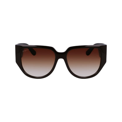 Ferragamo Women's Brown Bio Injected Sunglasses – Chic Style with UV Protection