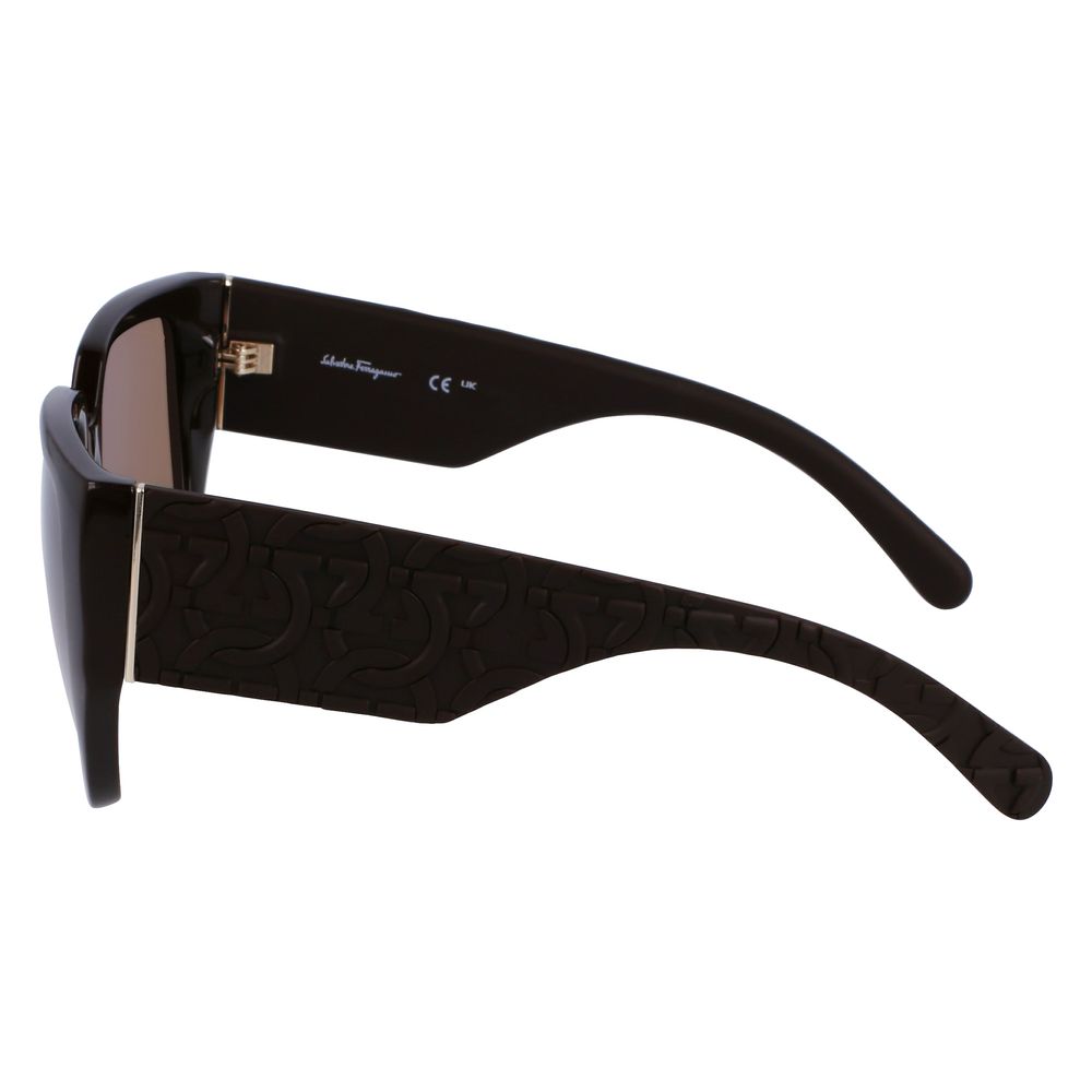 Ferragamo Women's Brown Bio Injected Sunglasses – Chic Style with UV Protection