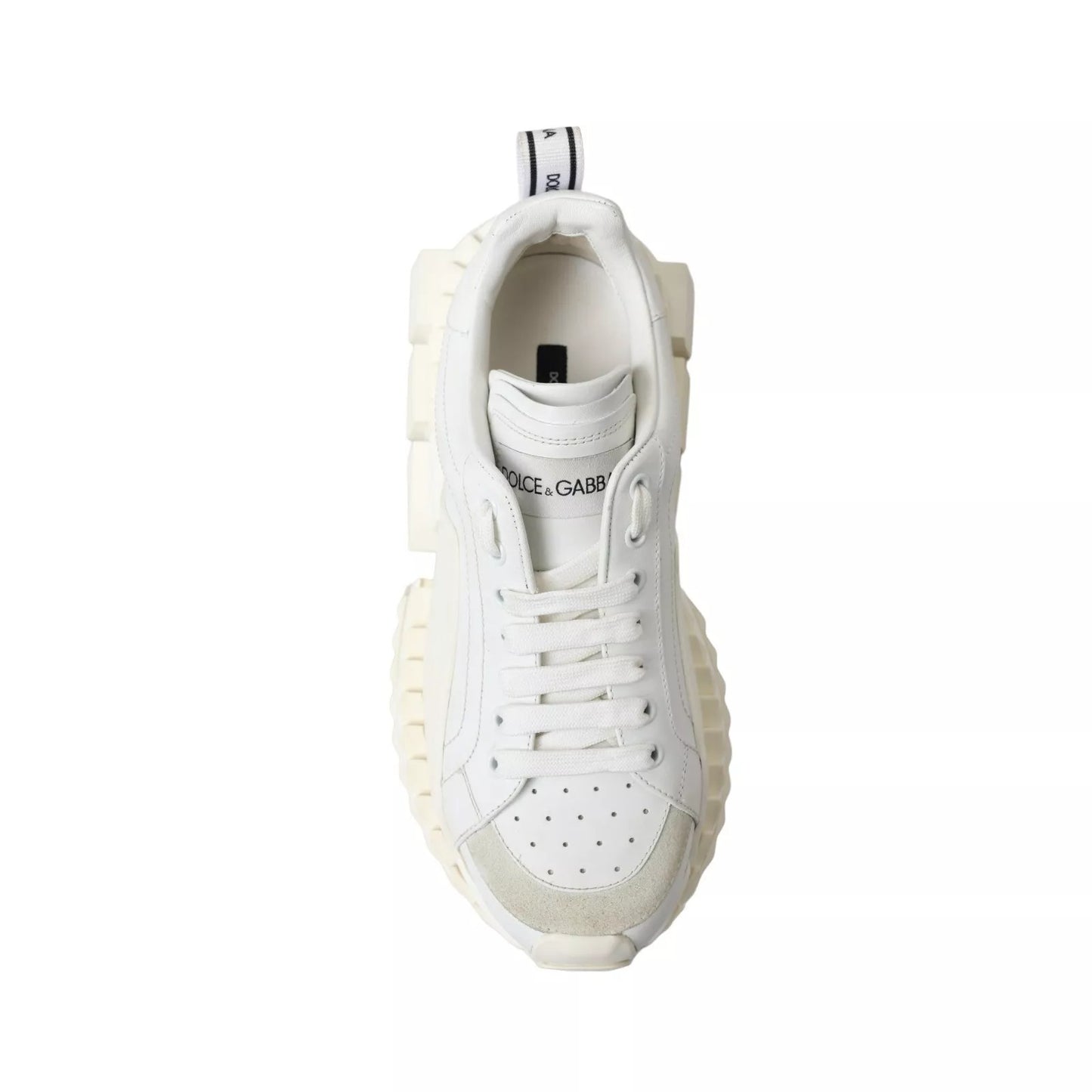 Dolce & Gabbana White Leather Super Queen Women's Sneakers