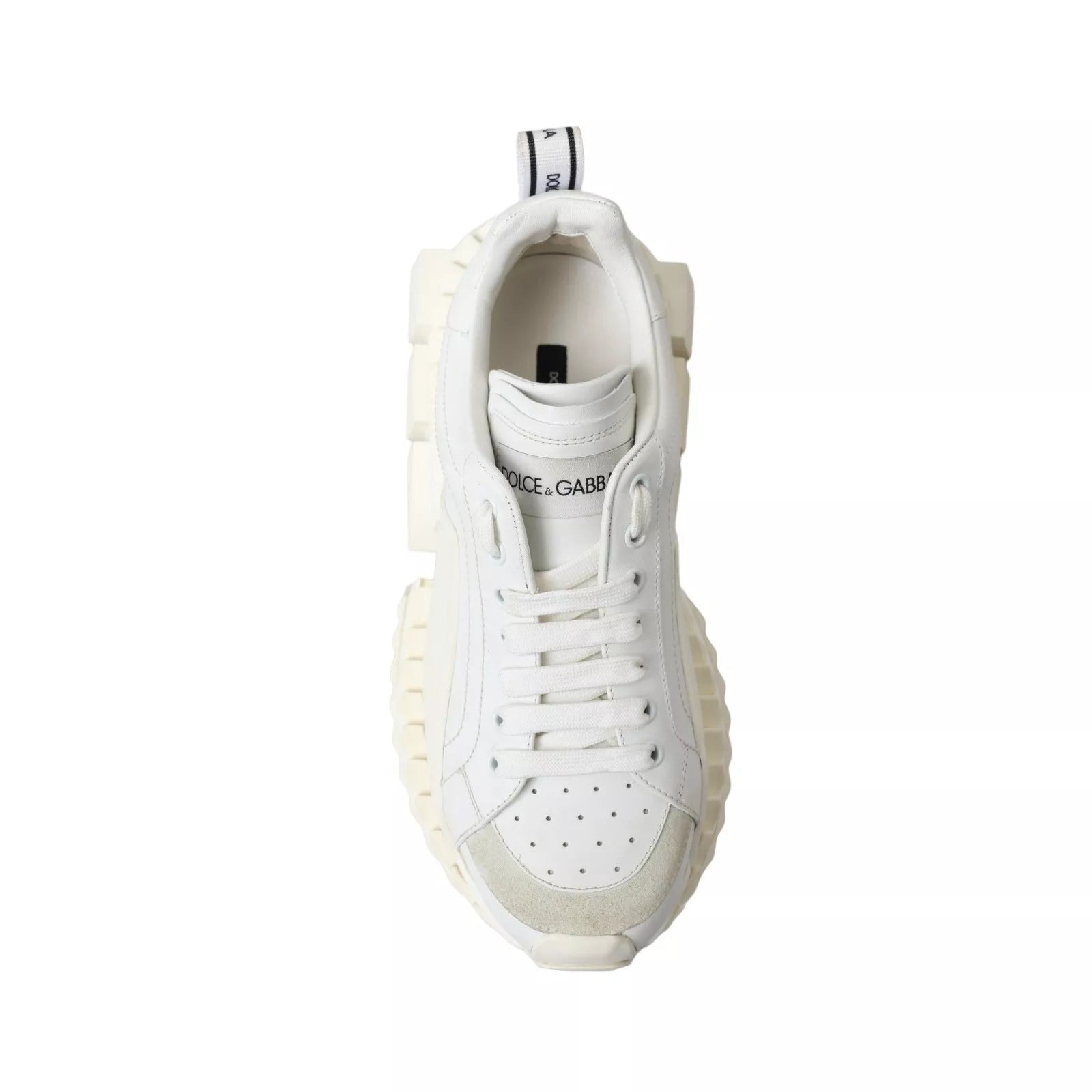 Dolce & Gabbana White Leather Super Queen Women's Sneakers