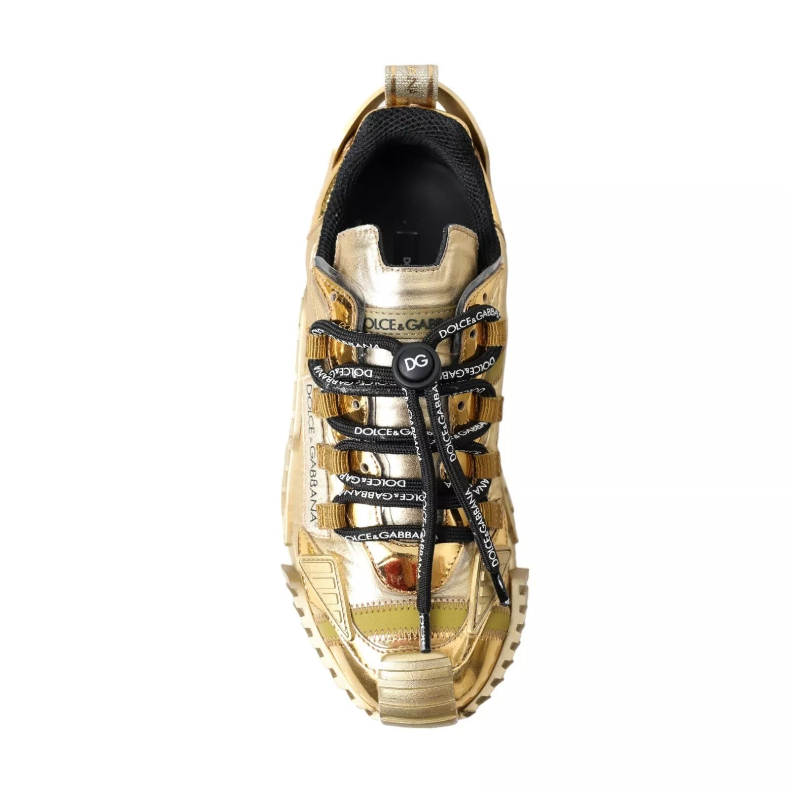 Dolce & Gabbana Metallic Gold NS1 Low Top Sneakers