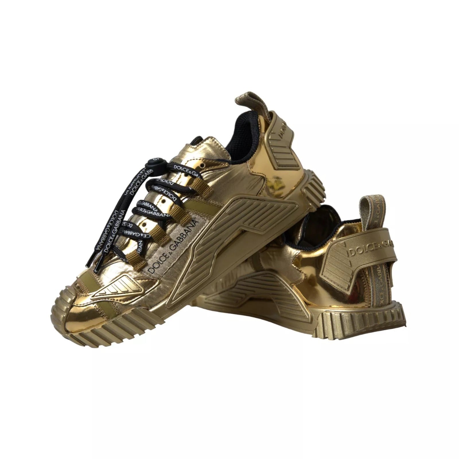 Dolce & Gabbana Metallic Gold NS1 Low Top Sneakers