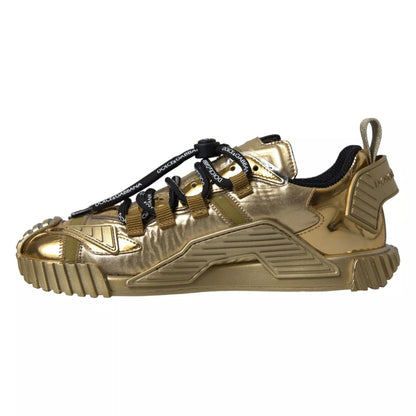 Dolce & Gabbana Metallic Gold NS1 Low Top Sneakers