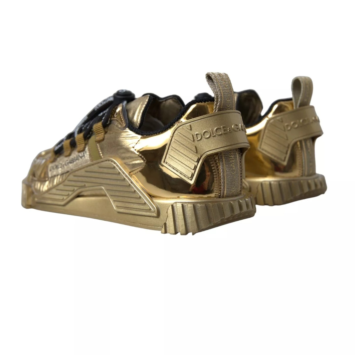Dolce & Gabbana Metallic Gold NS1 Low Top Sneakers
