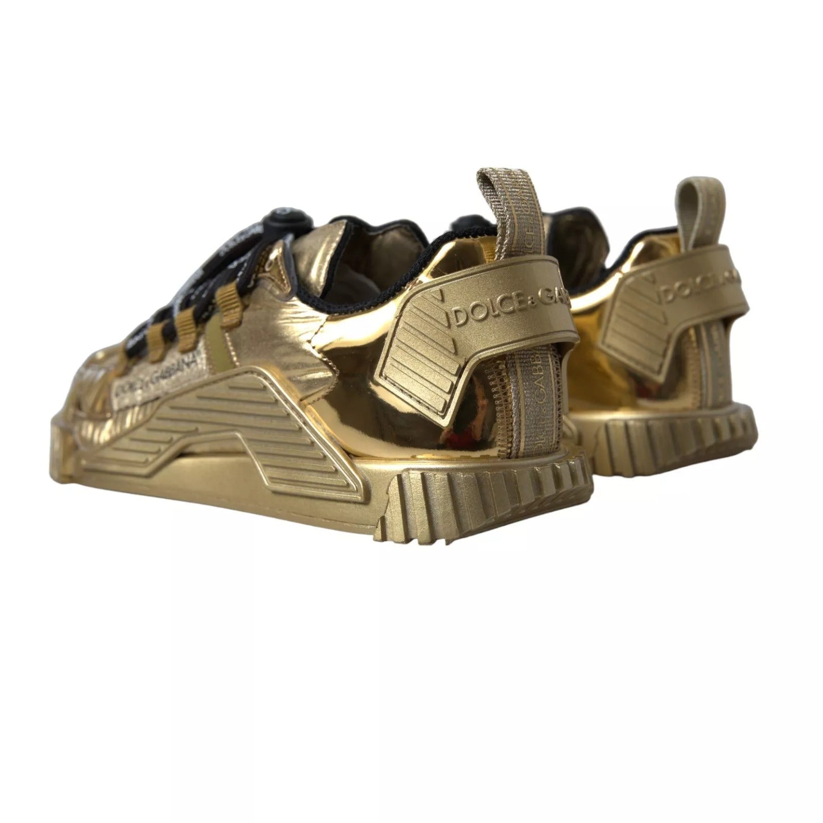 Dolce & Gabbana Metallic Gold NS1 Low Top Sneakers