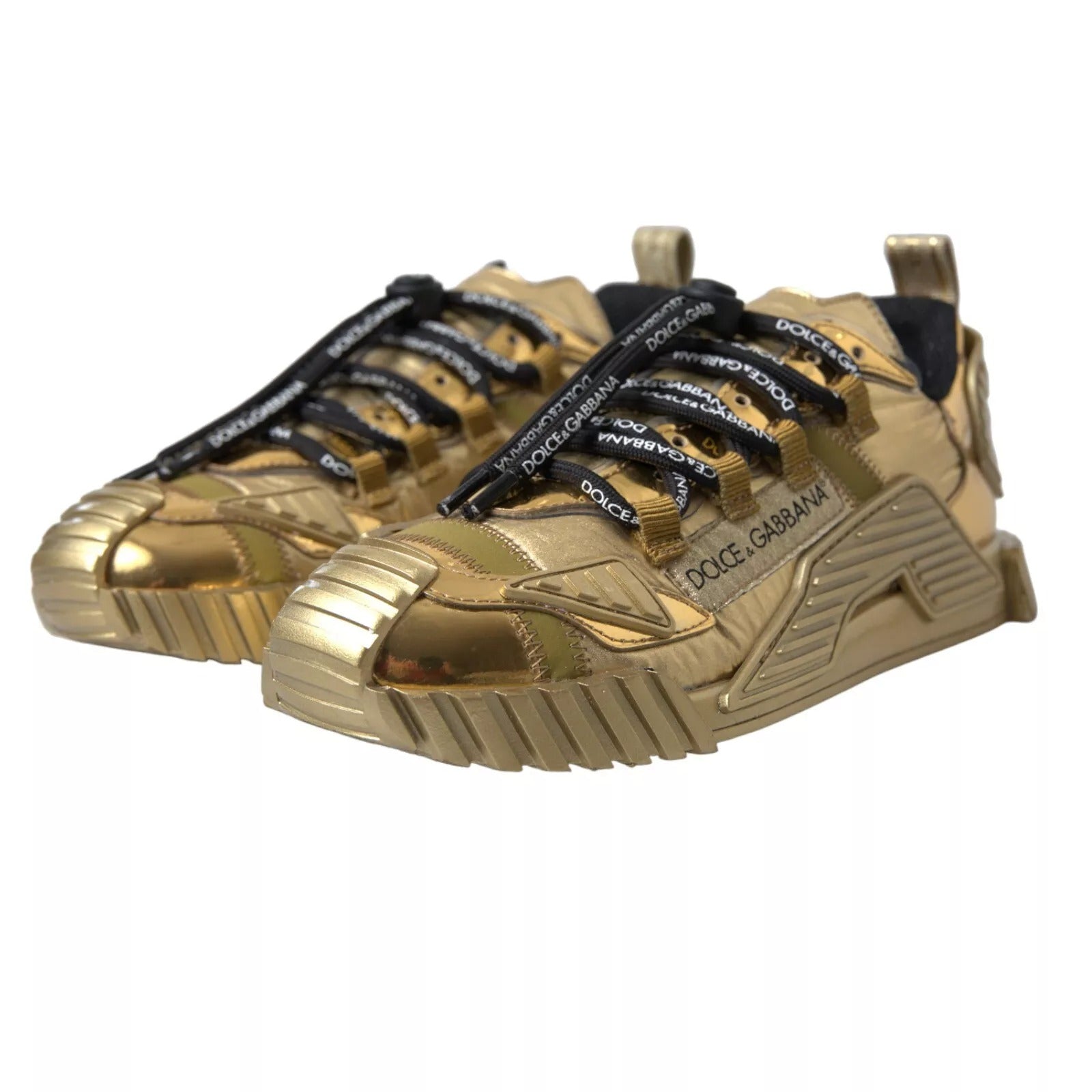 Dolce & Gabbana Metallic Gold NS1 Low Top Sneakers