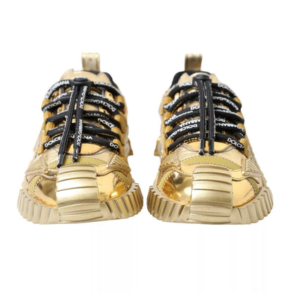 Dolce & Gabbana Metallic Gold NS1 Low Top Sneakers