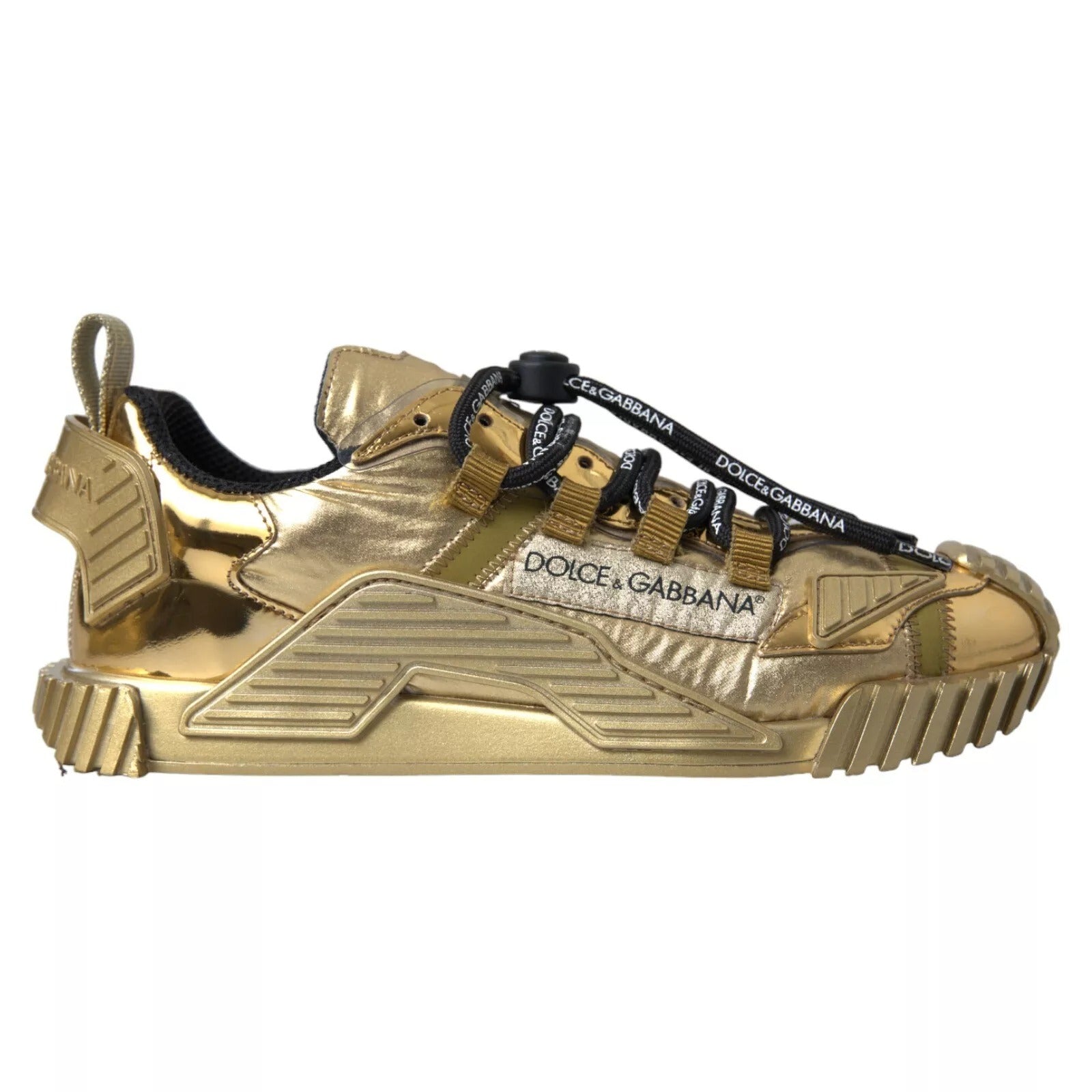 Dolce & Gabbana Metallic Gold NS1 Low Top Sneakers
