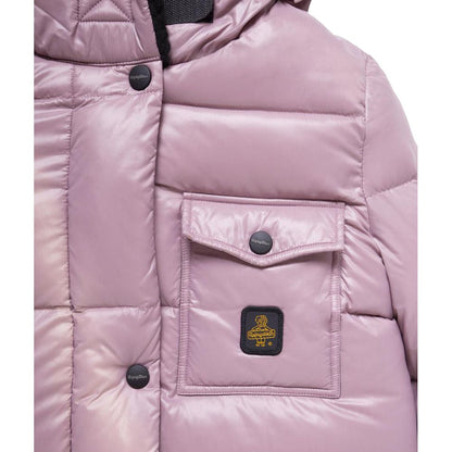 RefrigiWear Long Nylon Down Jacket – Pink
