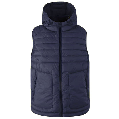 Yes Zee Blue Nylon Vest with Hood