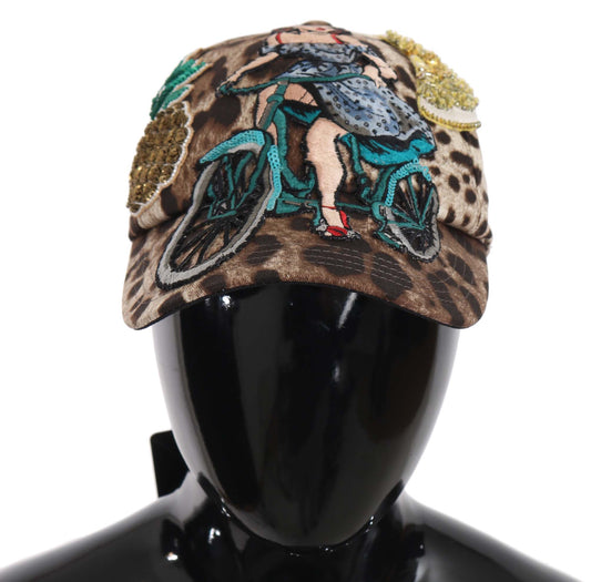  - Elegant Sequined Leopard Baseball Cap