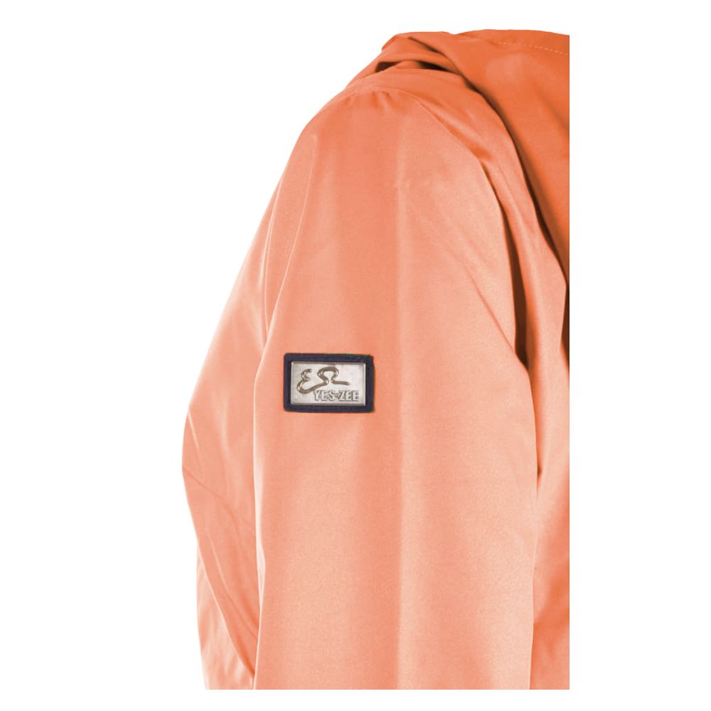 Yes Zee Orange Polyester Jacket with Hood