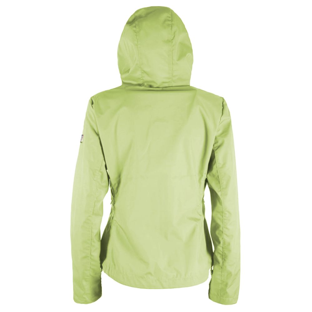 Yes Zee Green Polyester Jacket with Hood