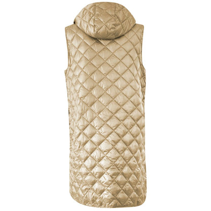 Yes Zee Quilted Beige Nylon Vest