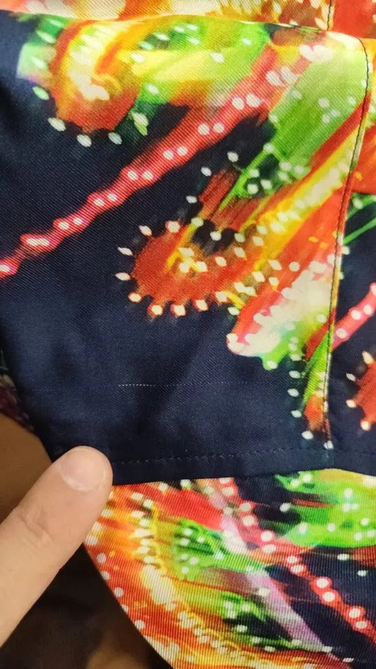 Dolce & Gabbana Multicolour Luminarie Print Men's Silk Shirt