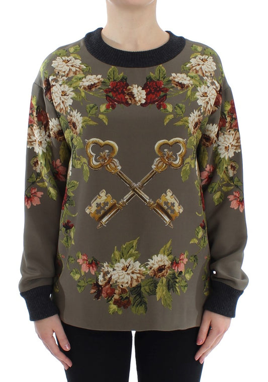  - Enchanted Sicily Silk Crewneck Blouse