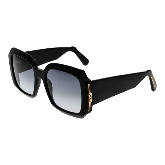GCDS Unisex Black Sunglasses – Square Frame with Grey Gradient Lenses, 57mm
