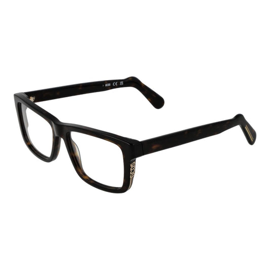 GCDS Unisex Optical Frames – Brown Rectangle Frame, 55mm