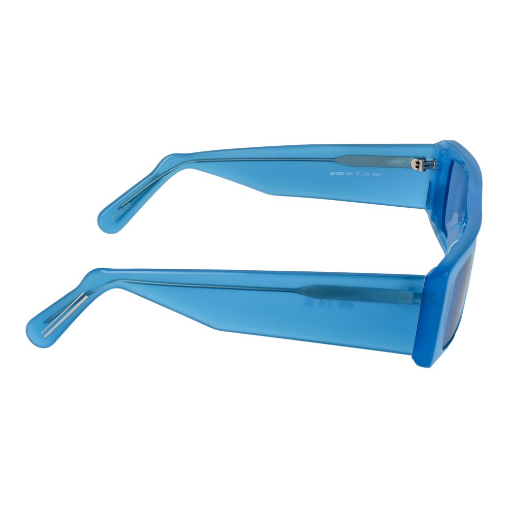 GCDS Unisex Sunglasses – Blue Full-Rim Frame with Blue Lenses, 57mm