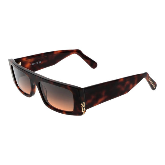 GCDS Unisex Sunglasses – Brown Acetate Frame with Brown Gradient Lenses, 57mm