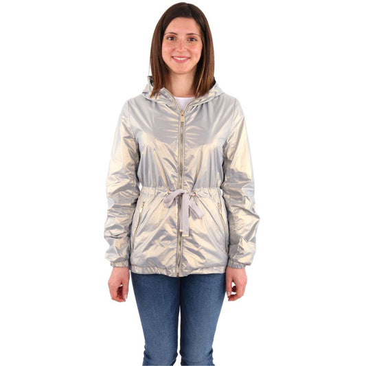 Yes Zee Gray Nylon K-Way Jacket