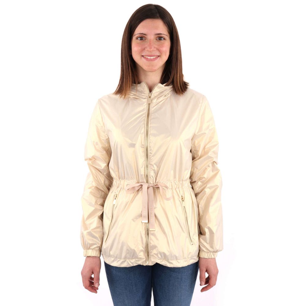 Yes Zee Beige Nylon K-Way Jacket