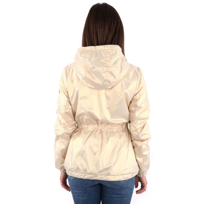 Yes Zee Beige Nylon K-Way Jacket