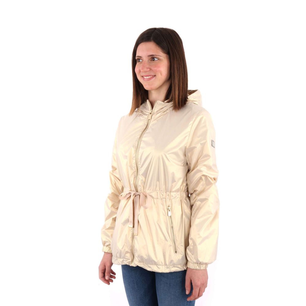 Yes Zee Beige Nylon K-Way Jacket