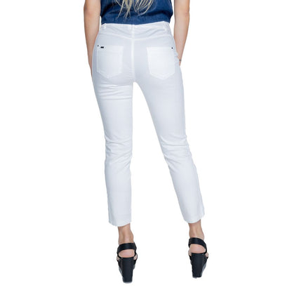 Street One White Cotton Cigarette Pants