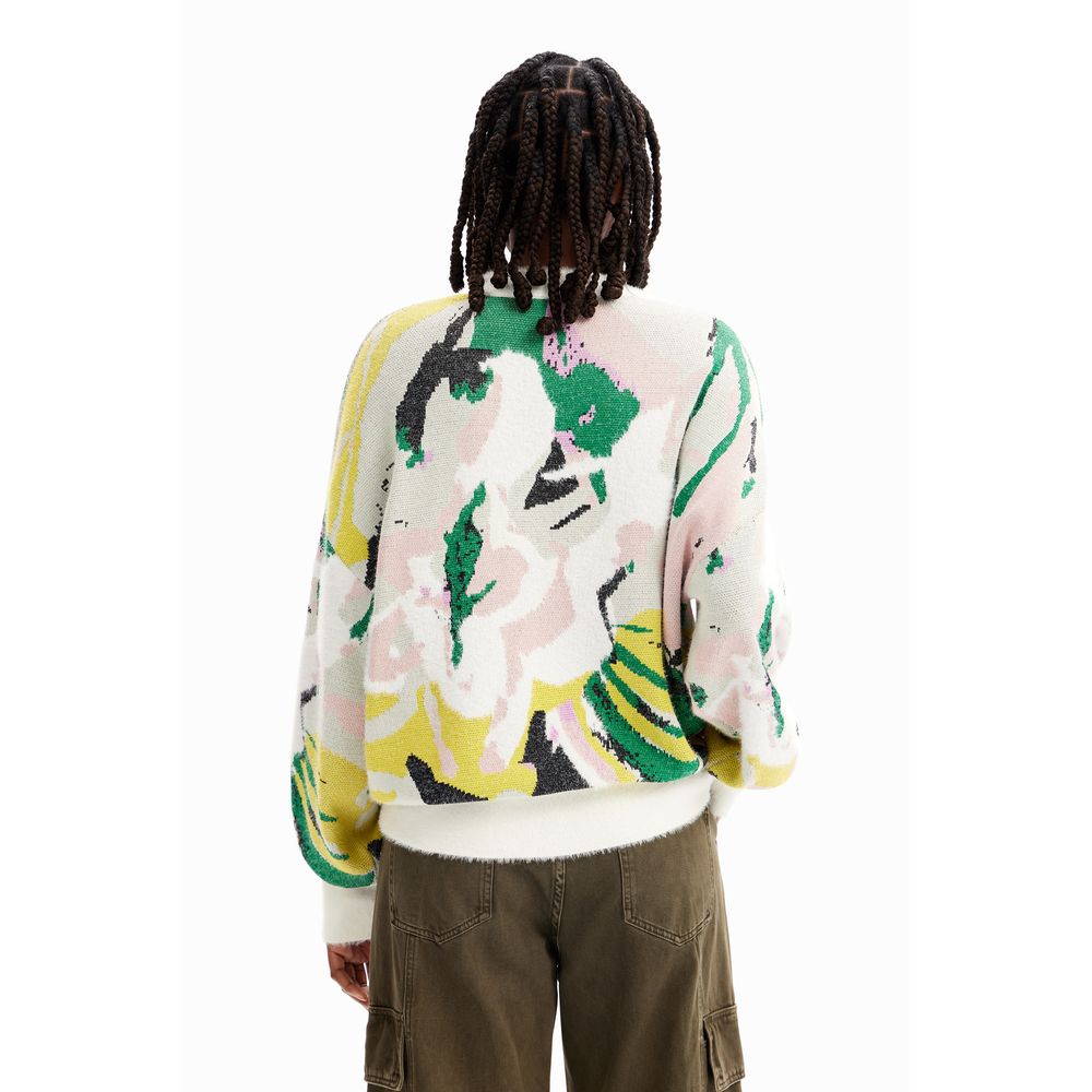 Desigual Cream Polyamide Sweater for Women