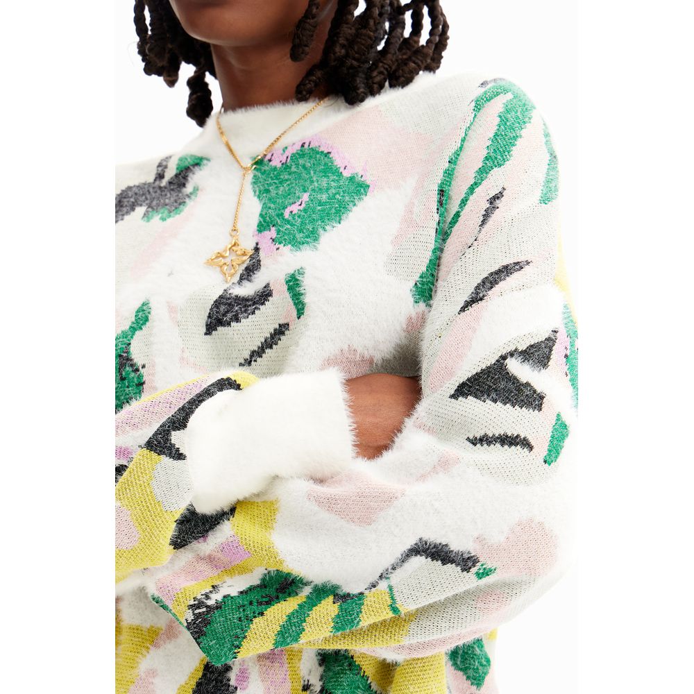 Desigual Cream Polyamide Sweater for Women