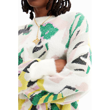Desigual Cream Polyamide Sweater for Women