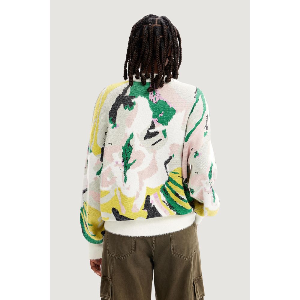 Desigual Cream Polyamide Sweater for Women