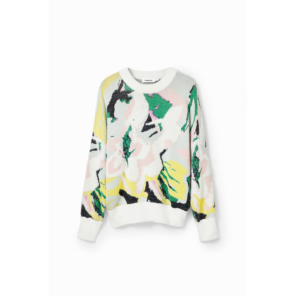 Desigual Cream Polyamide Sweater for Women