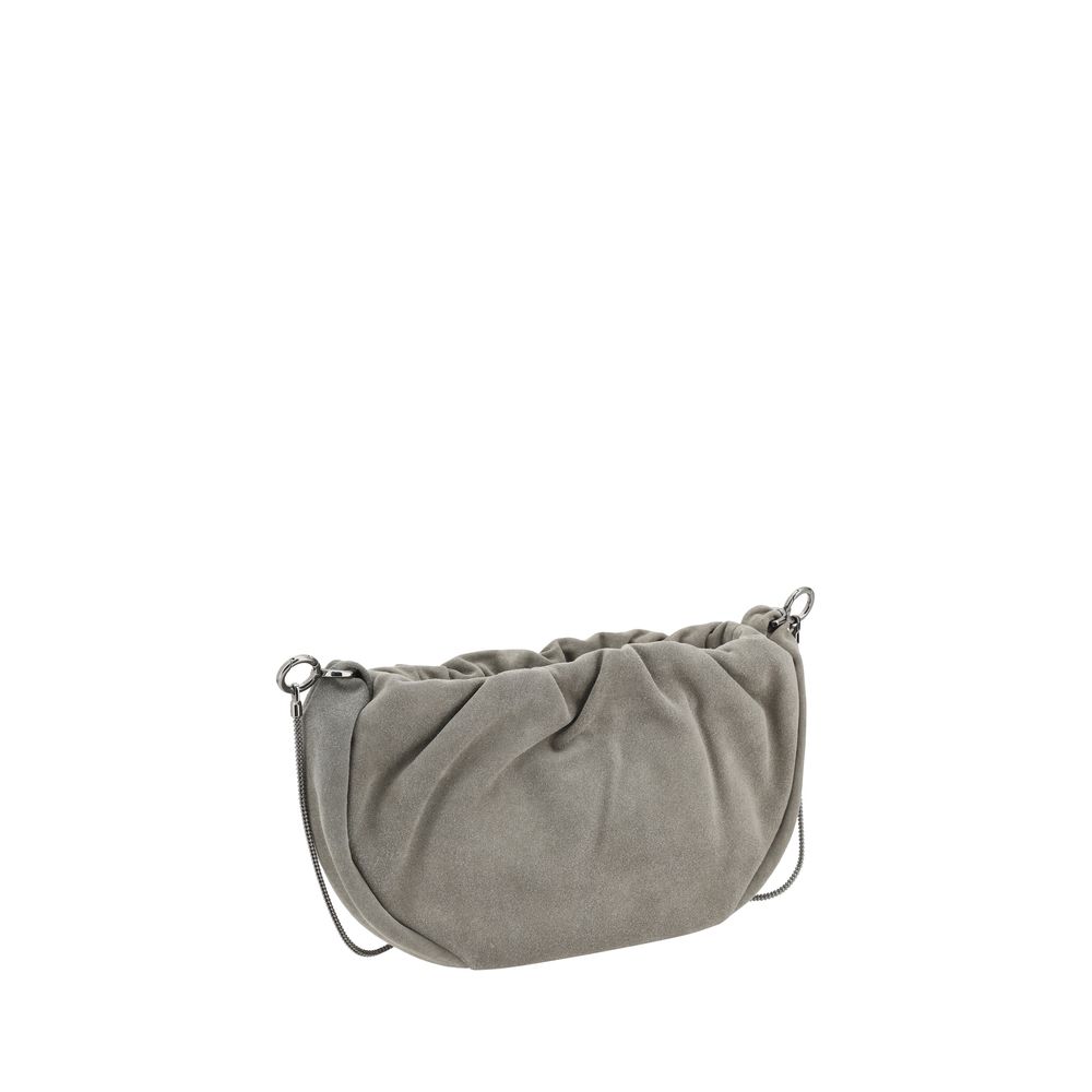 Brunello Cucinelli Suede Shoulder Bag - Elegant Luxury Redefined