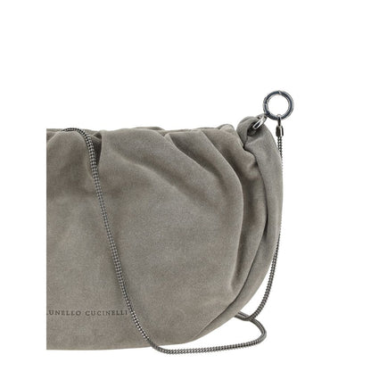 Brunello Cucinelli Suede Shoulder Bag - Elegant Luxury Redefined