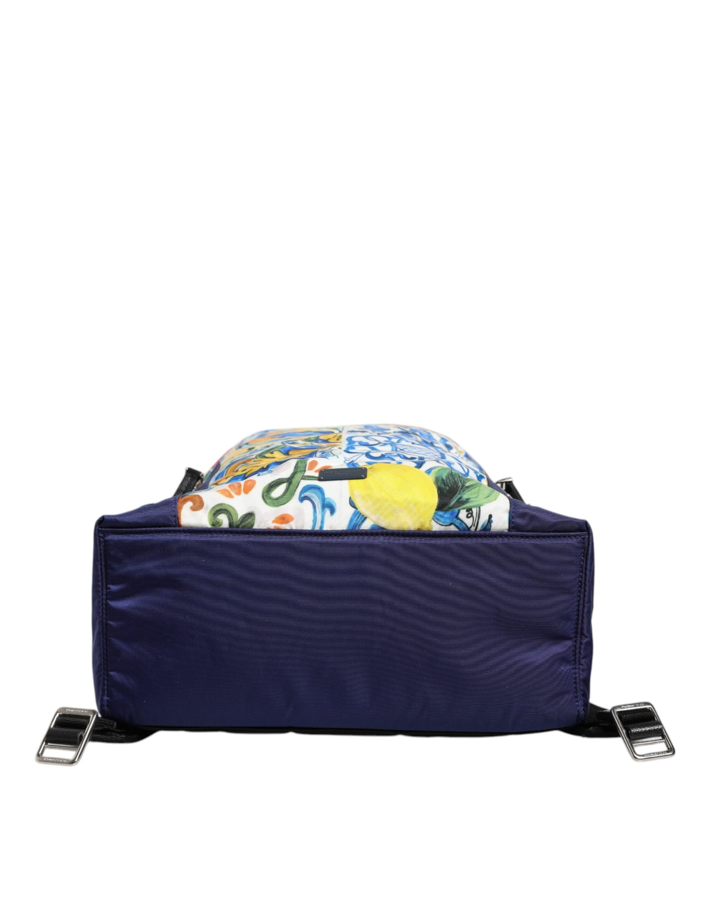 Dolce & Gabbana Multicolour Majolica Print Nylon School Backpack Bag