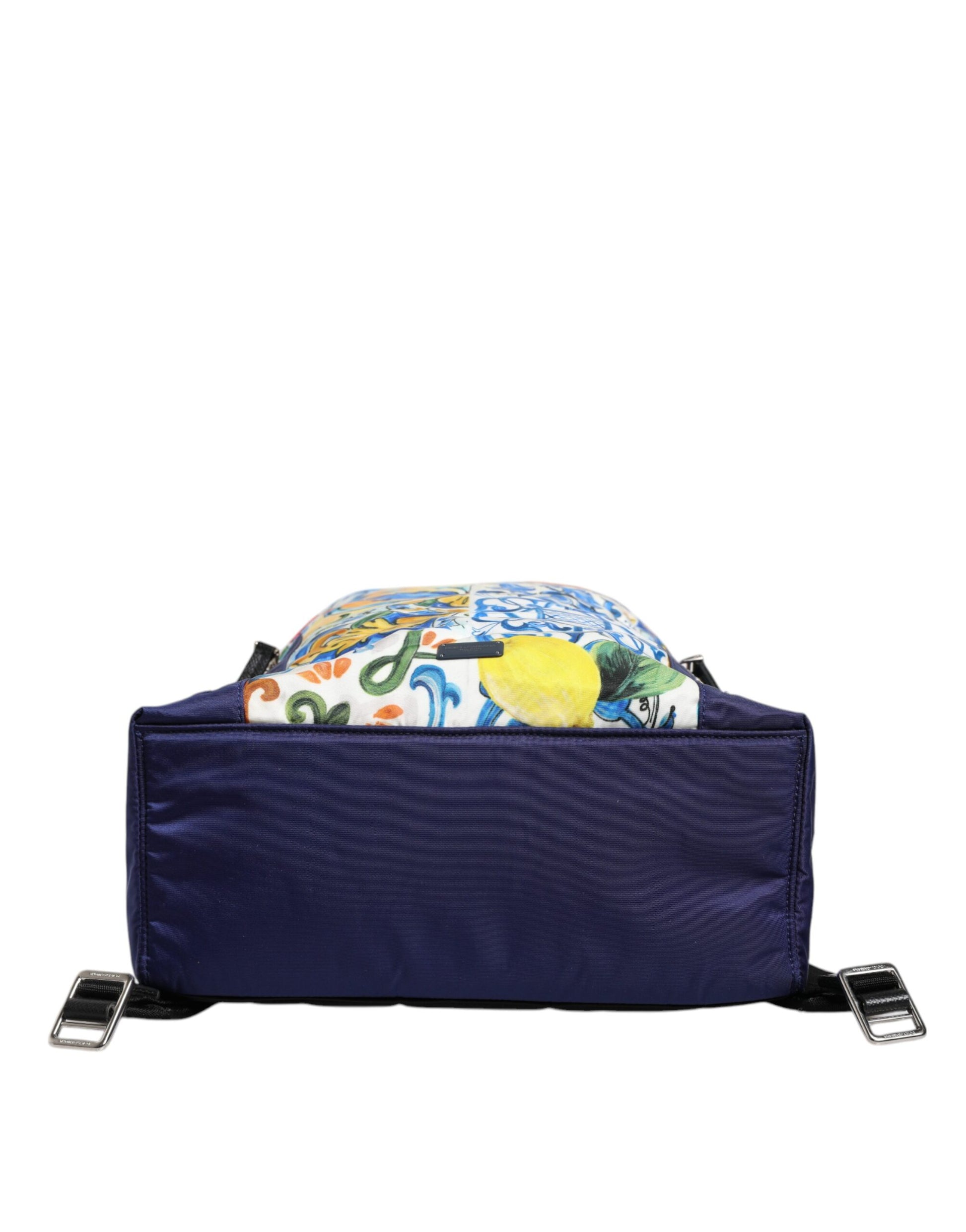 Dolce & Gabbana Multicolour Majolica Print Nylon School Backpack Bag