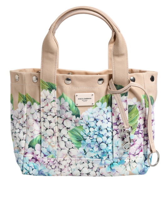 Dolce & Gabbana Multicolour Floral Canvas TANIA Top Handle Tote Bag