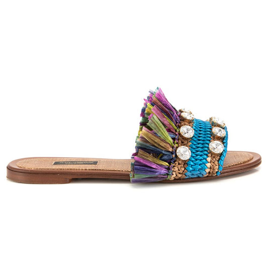 Dolce & Gabbana Multicolour Lambskin Women's Summer Sandals