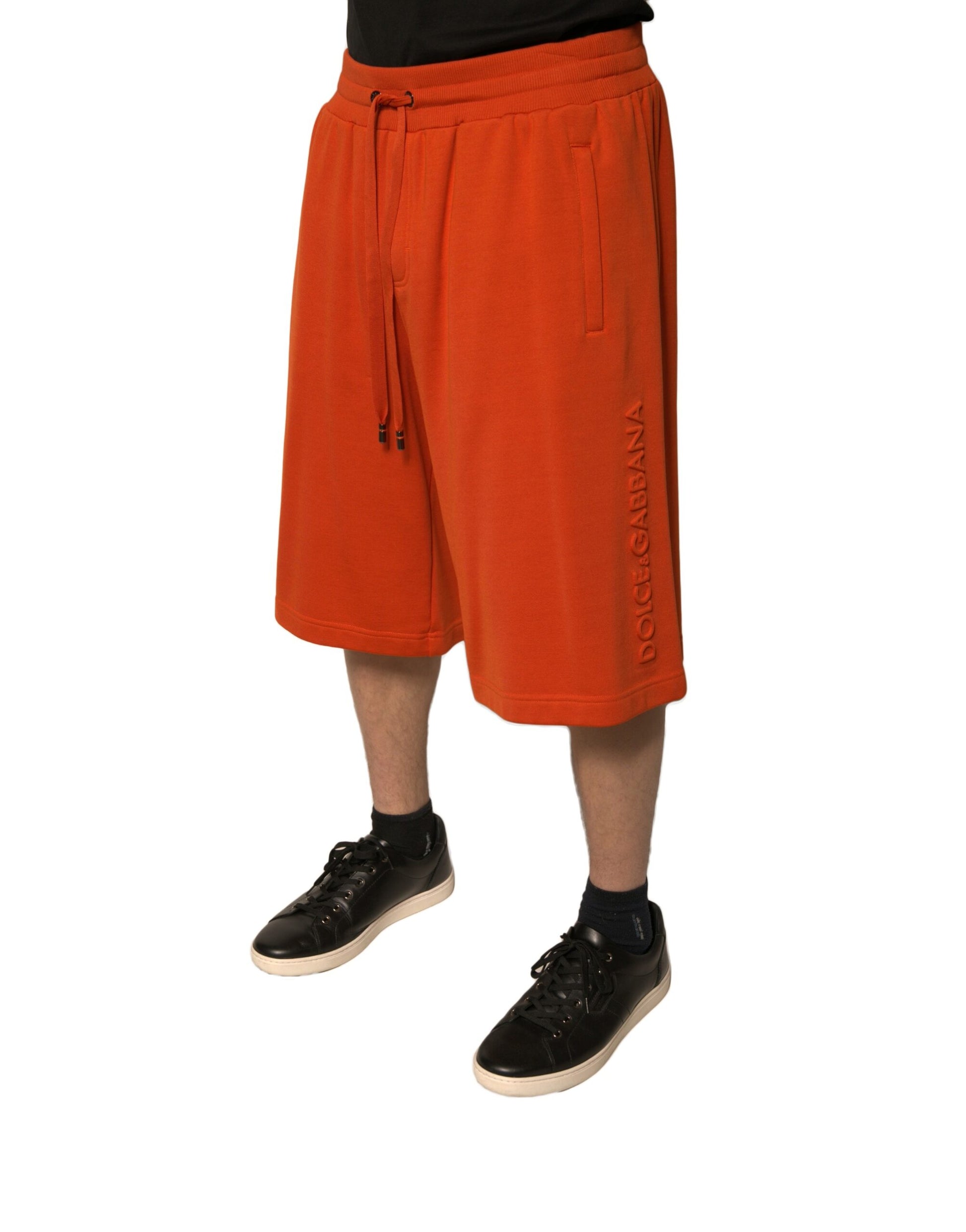 Dolce & Gabbana Orange Cotton Blend Men's Bermuda Shorts