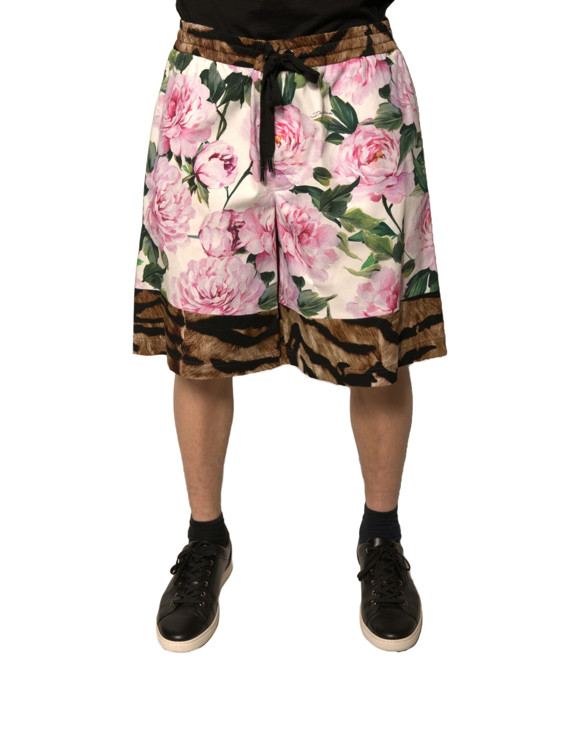 Dolce & Gabbana Multicolour Floral Cotton Men's Bermuda Shorts