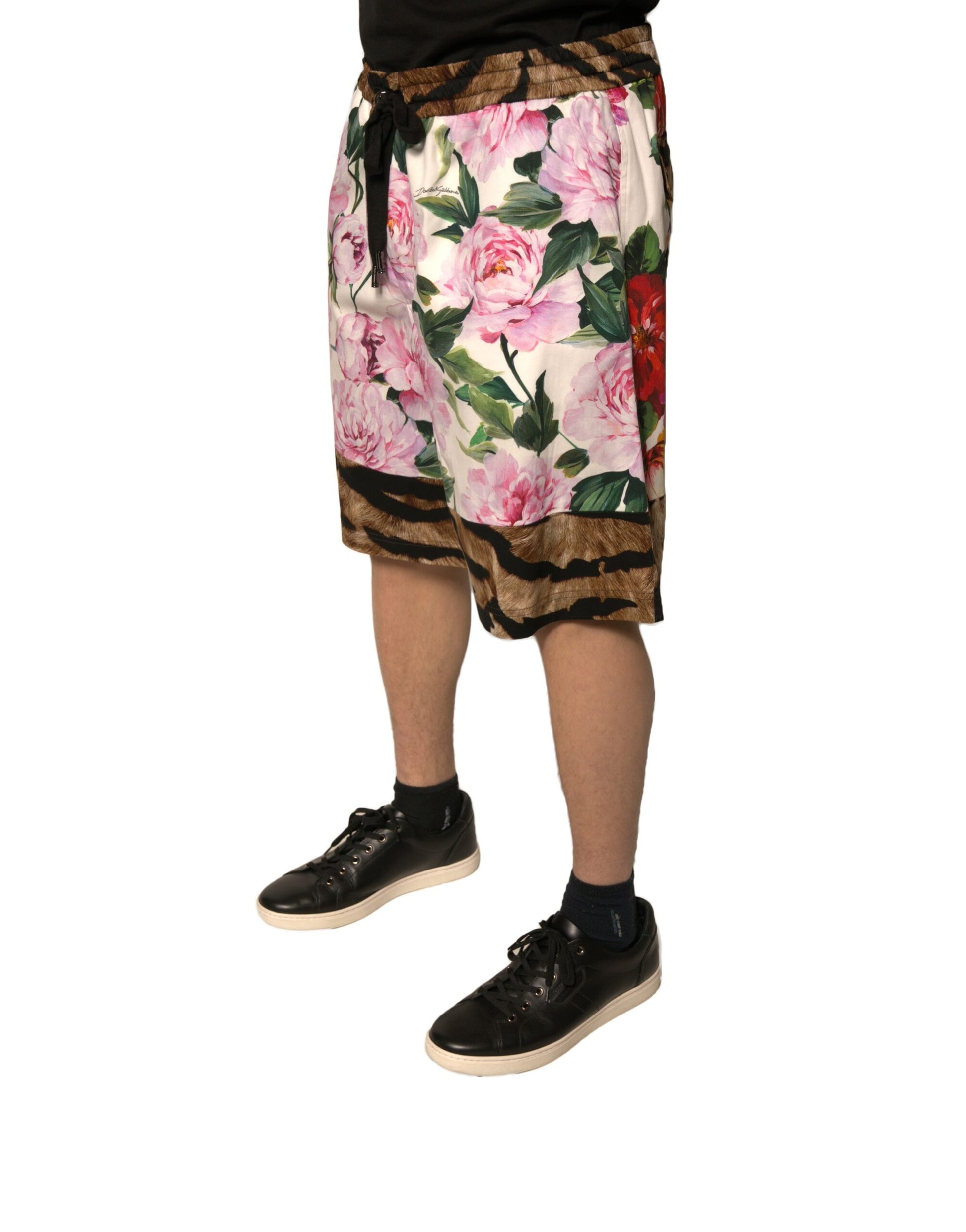 Dolce & Gabbana Multicolour Floral Cotton Men's Bermuda Shorts