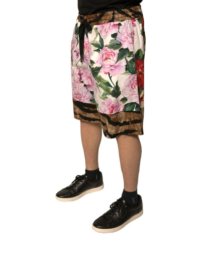 Dolce & Gabbana Multicolour Floral Cotton Men's Bermuda Shorts