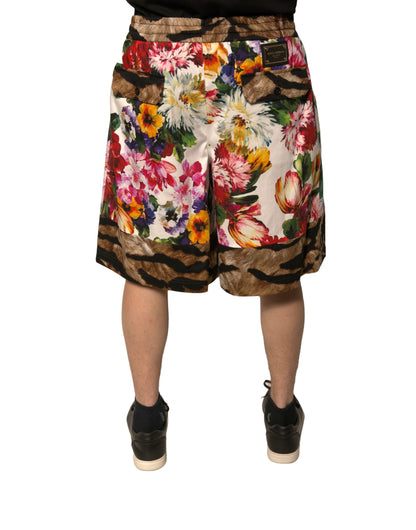 Dolce & Gabbana Multicolour Floral Cotton Men's Bermuda Shorts