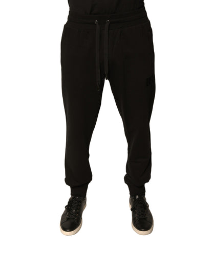 Dolce & Gabbana Black Cotton Jogger Sweatpants for Men