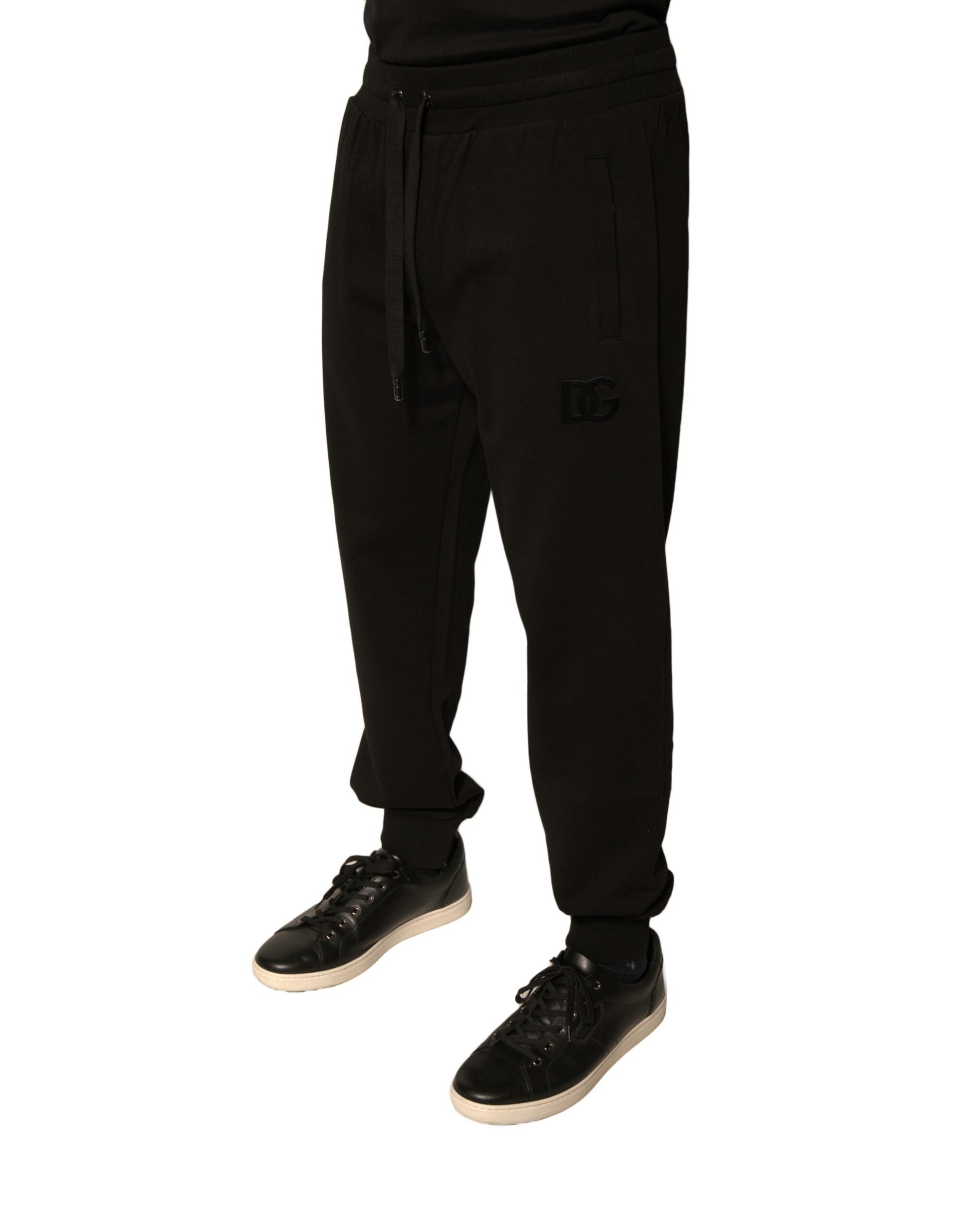 Dolce & Gabbana Black Cotton Jogger Sweatpants for Men