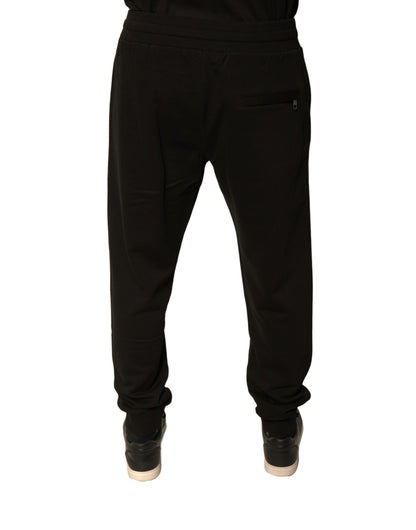 Dolce & Gabbana Black Cotton Jogger Sweatpants for Men