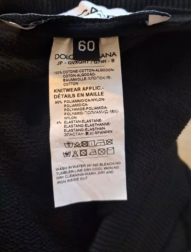 Dolce & Gabbana Black Cotton Jogger Sweatpants for Men