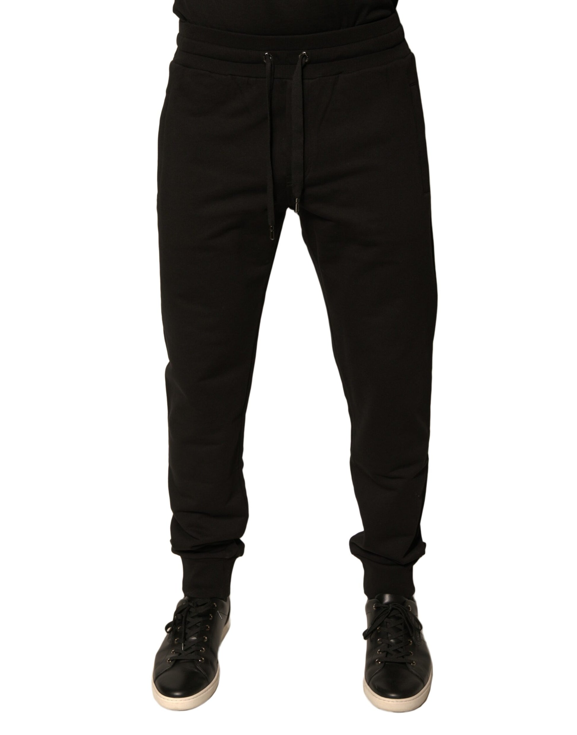 Dolce & Gabbana Black Cotton Jogger Pants for Men